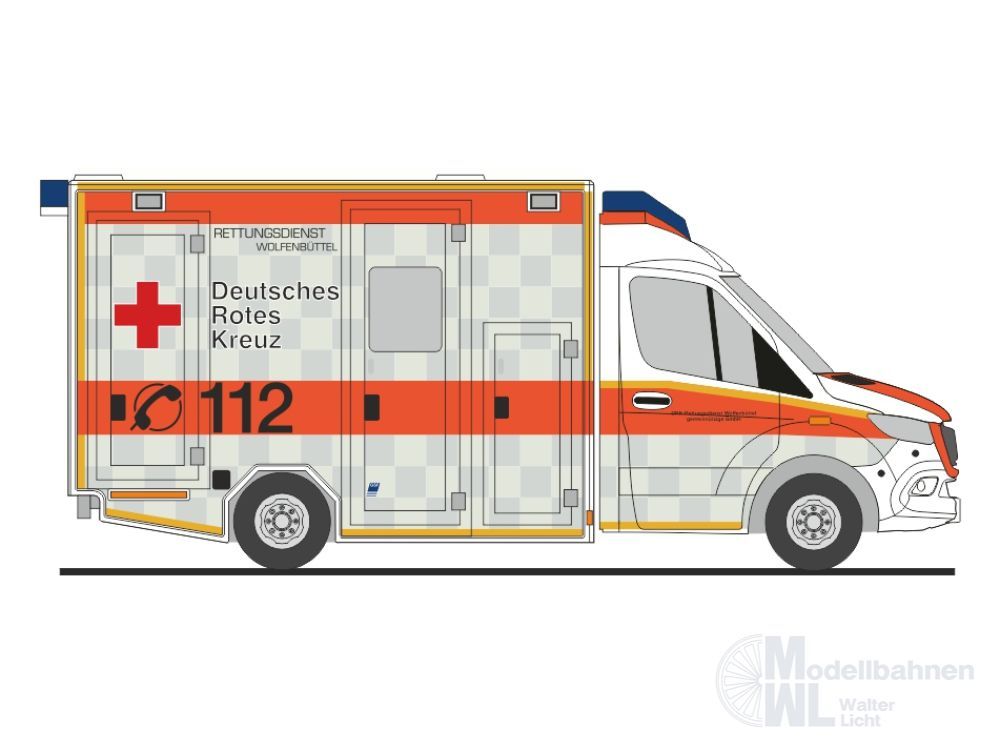 Rietze 76117 - GSF RTW ´18 DRK Wolfenbüttel H0 1:87