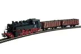 Lenz 43286-80 - Zug-Set BR 86 516 DB Ep.III mit 2 Güterwagen Om12 Spur 0