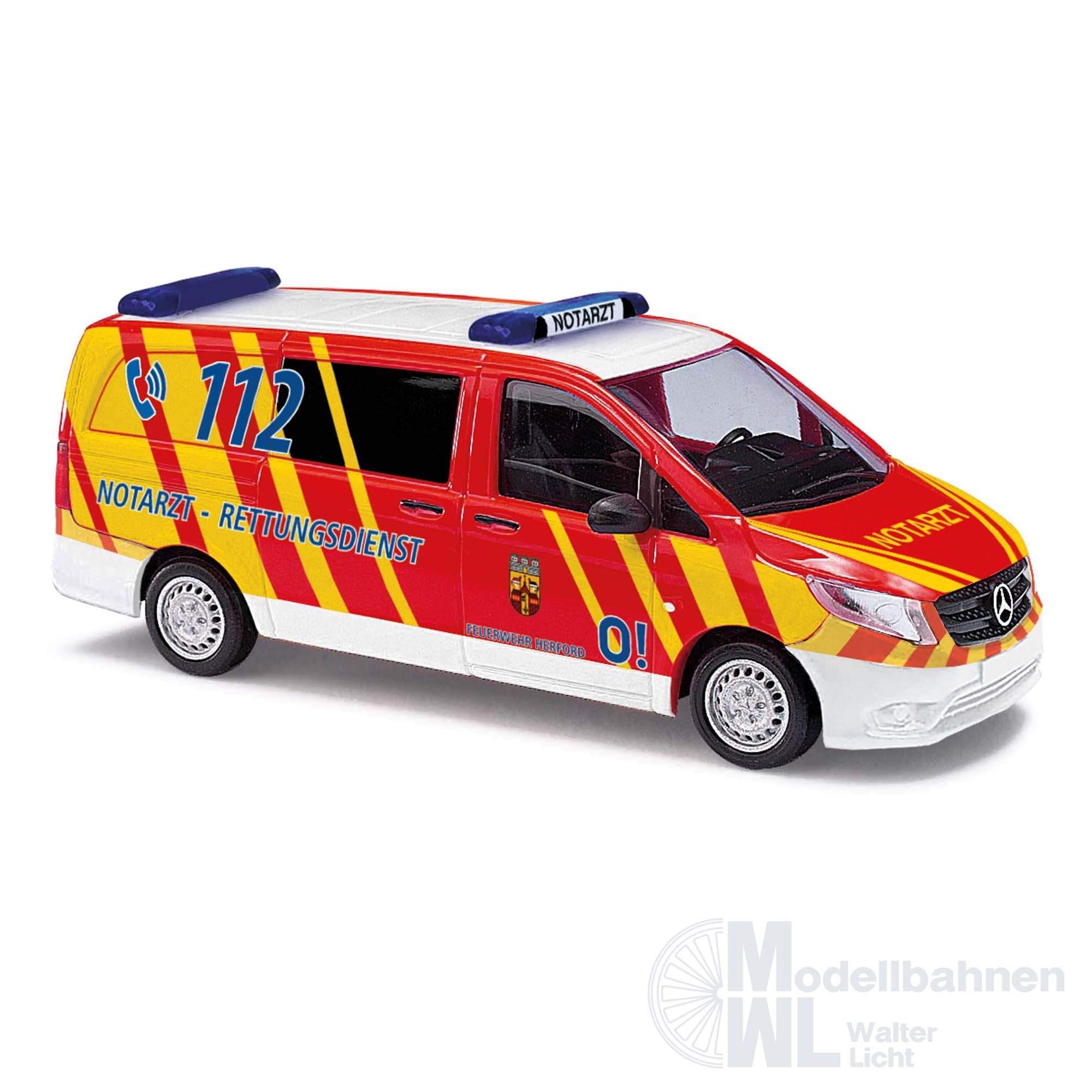 Busch 51136 - Mercedes Vito Notarzt Herford H0 1:87 Busch 51136 - Mercedes Vito Notarzt Herford H0 1:87