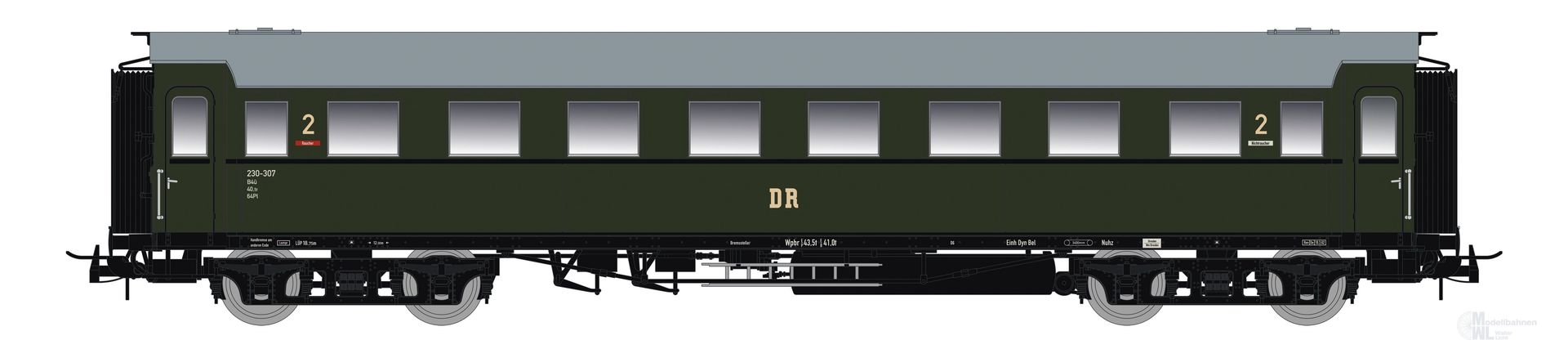 Saxonia Modellbau 87184 - Personenwagen DR Ep.III C4Ü Sa 07 Beleuchtung H0/GL