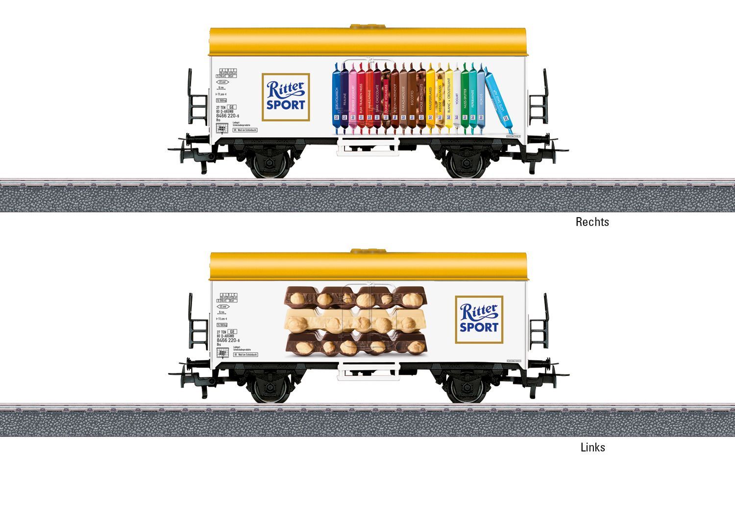 4292cc3964b28b8a33ee7b746af9634a16052508 Märklin 44218 - Kühlwagen Ritter Sport H0/WS