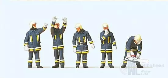 Preiser 10486 - Feuerwehrmänner in moderner Einsatzuniform H0 1:87