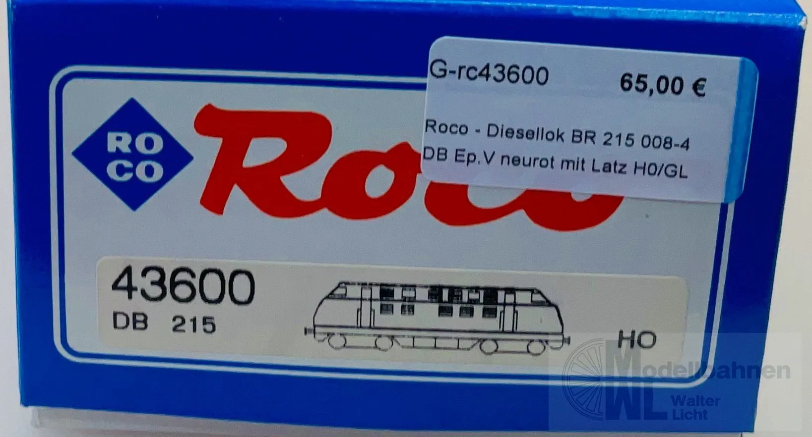 Roco 43600 - Roco - Diesellok BR 215 008-4 DB Ep.V neurot mit Latz H0/GL