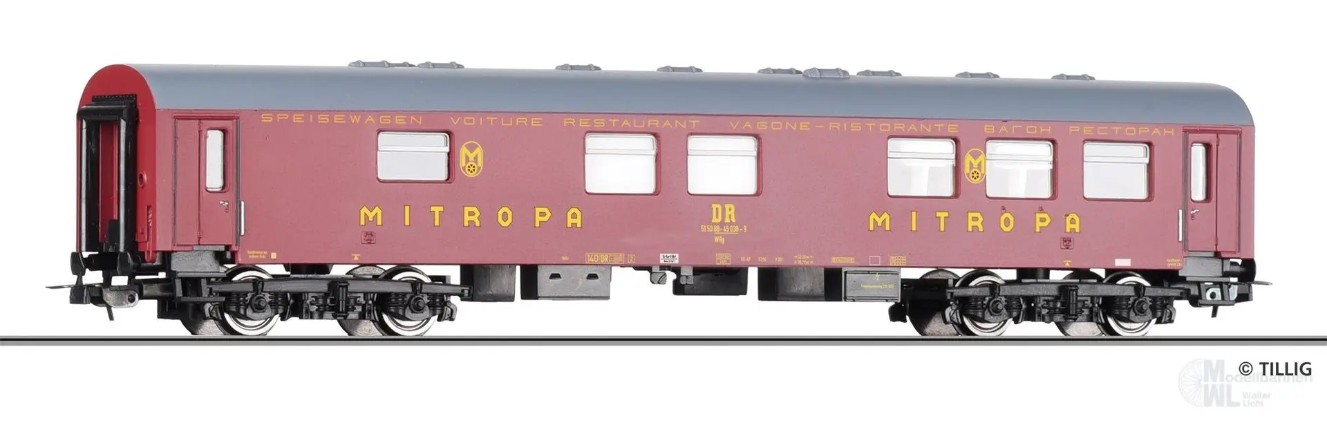 Tillig 75015 - Speisewagen DR Ep.IV MITROPA WRg H0/GL