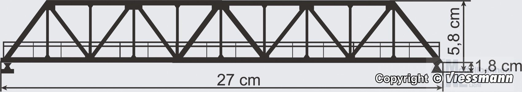 Vollmer 42545 - Vorflutbrücke gerade H0 1:87