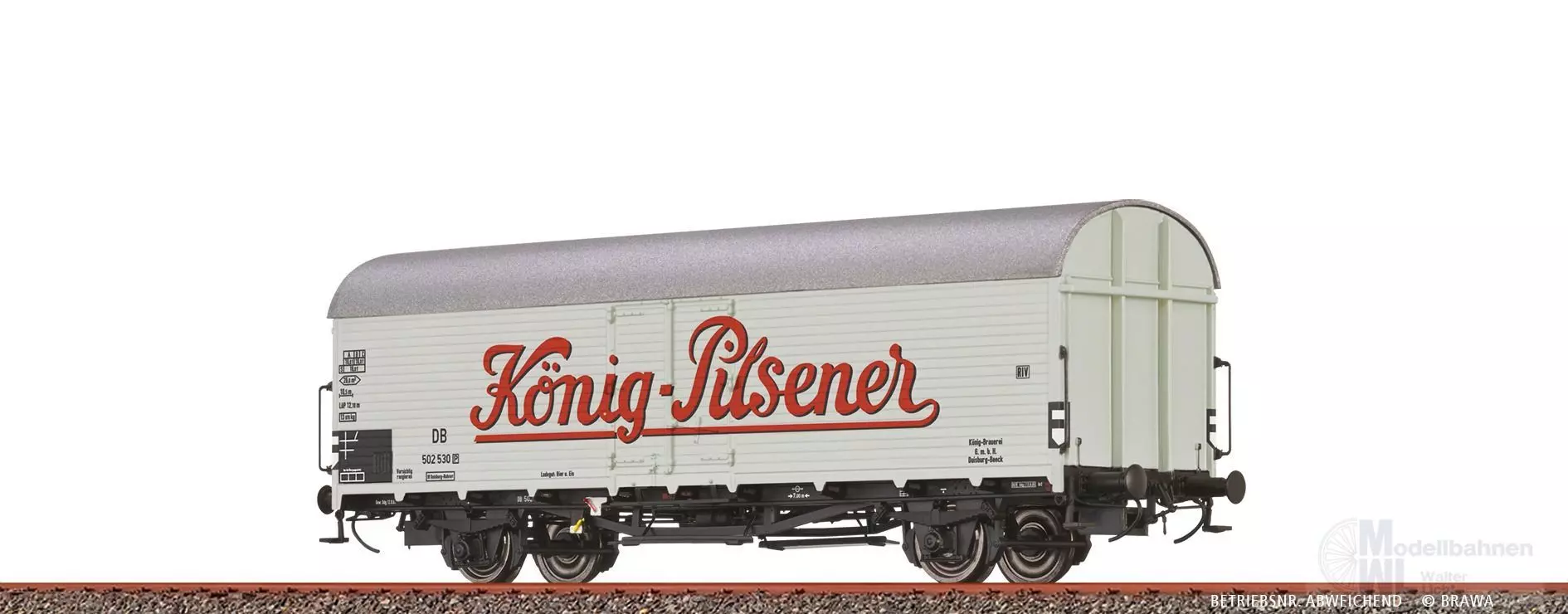 Brawa 50982 - Güterwagen ged. DB Ep.III König Pilsener Ibdlps383 H0/GL