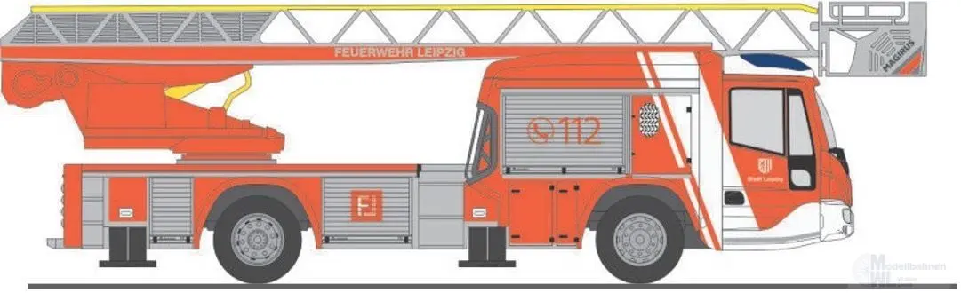 Rietze 71128 - Magirus DLK n.B. BF Leipzig H0 1:87