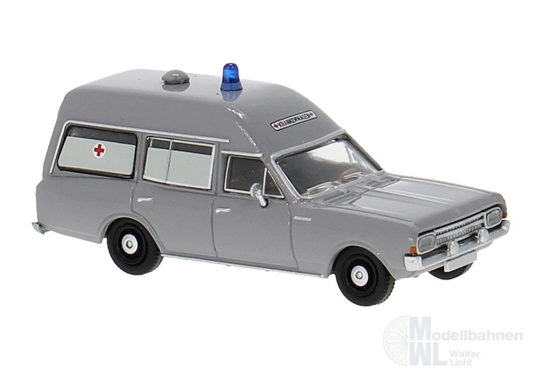 Brekina 20671 - Opel Rekord C KTW neutral in grau H0 1:87