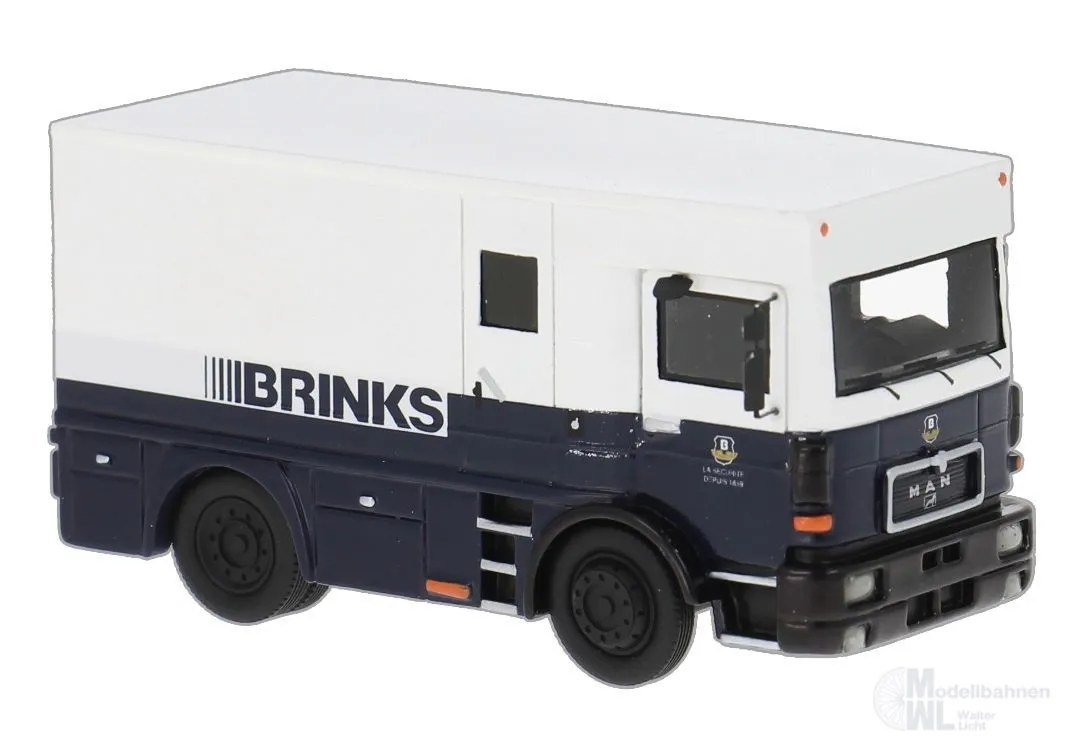 BoS-Models 87866 - MAN F9 Werttransporter des Unternehmens Brinks H0 1:87