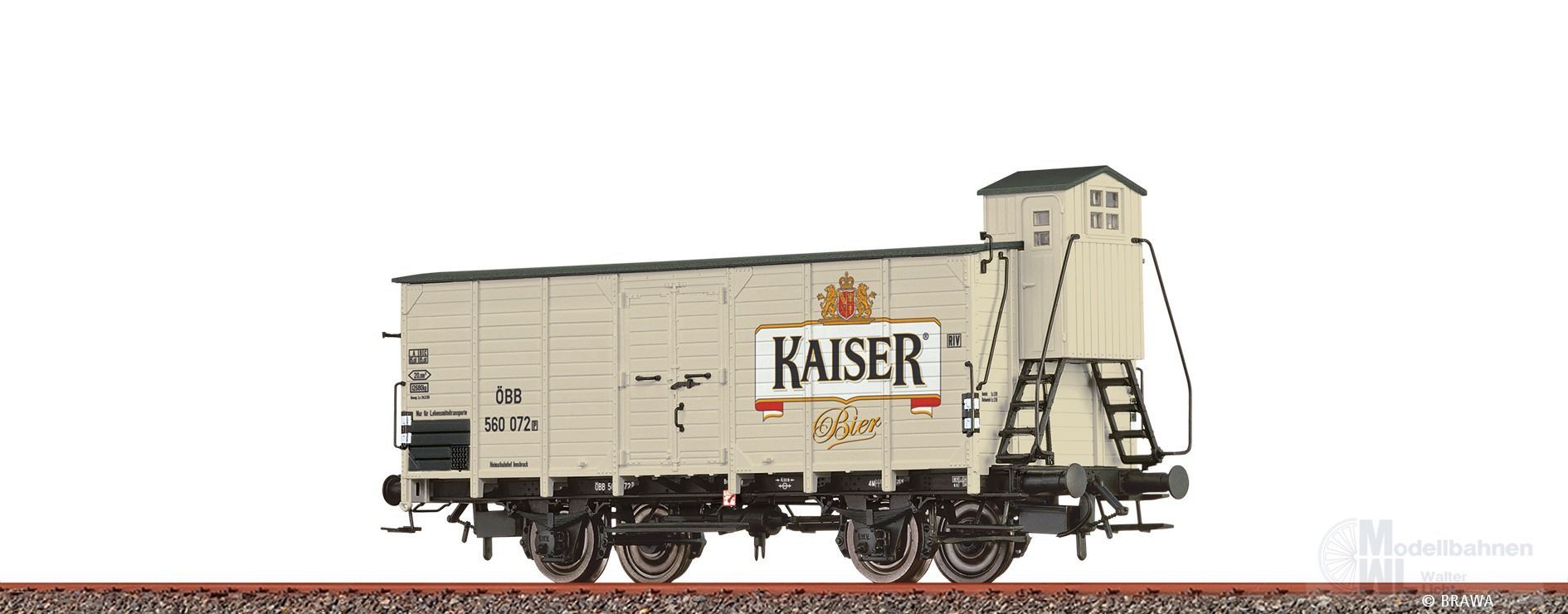 Brawa 49891 - Güterwagen gedeckt [P] Bierwagen ÖBB Ep.III Kaiser H0/GL