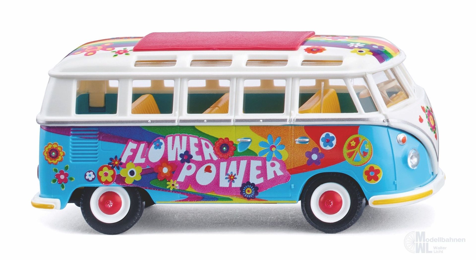 Wiking 079744 - VW T1 Sambabus Flower Power H0 1:87