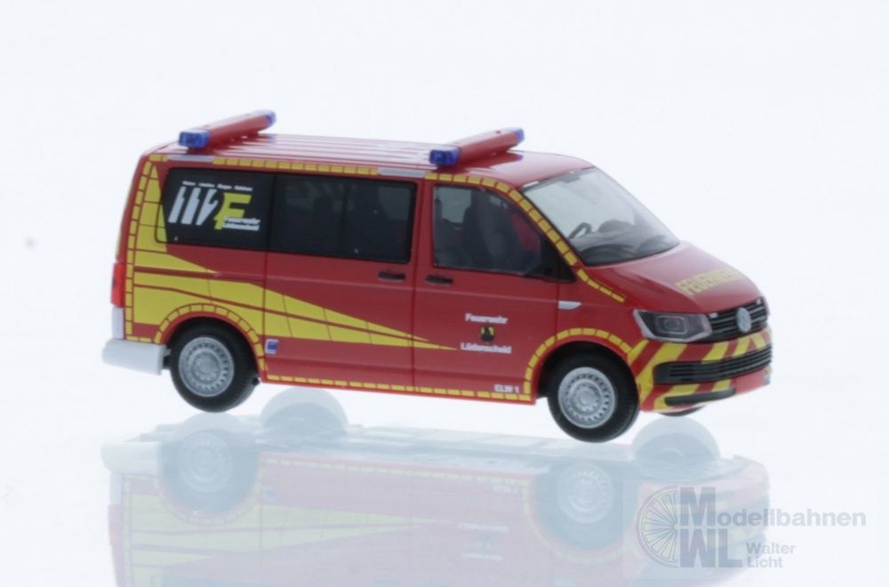 rie53907_0 Rietze 53907 - Volkswagen T6.1 Feuerwehr Lüdenscheid H0 1:87