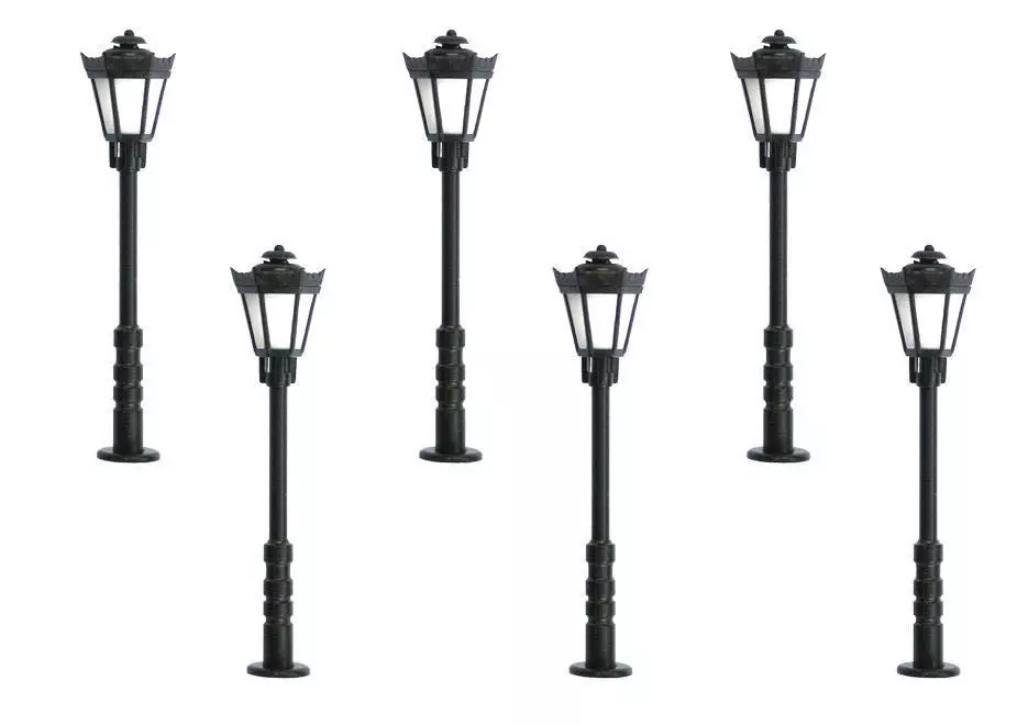 Viessmann 60706 - Parklaterne, LED warmweiß, 5+1 H0 1:87