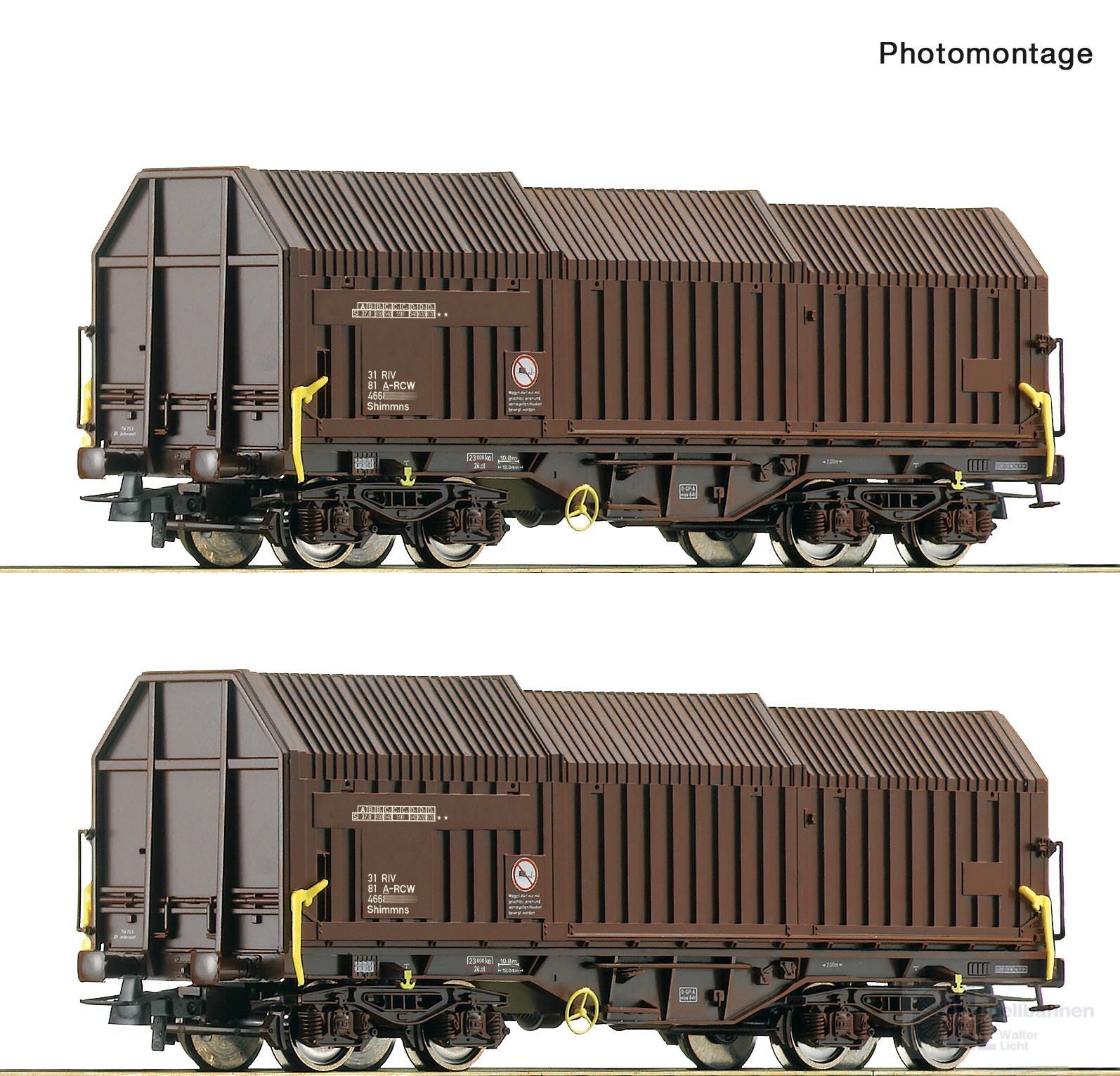 Roco 6600132 - Teleskophaubenwagen Set RCW Ep.VI 2.tlg. H0/GL Roco 6600132 - Teleskophaubenwagen Set RCW Ep.VI 2.tlg. H0/GL