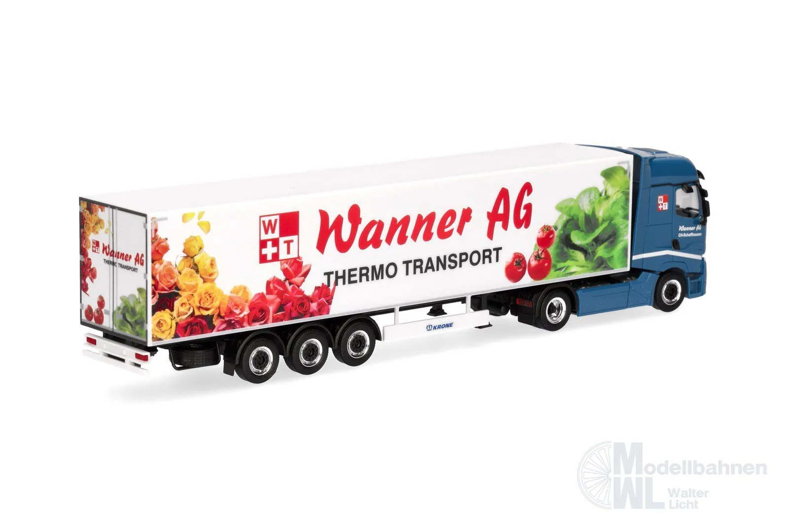 Herpa 321242 - Renault T facelift Kühlkoffer-Sattelzug Wanner AG H0 1:87
