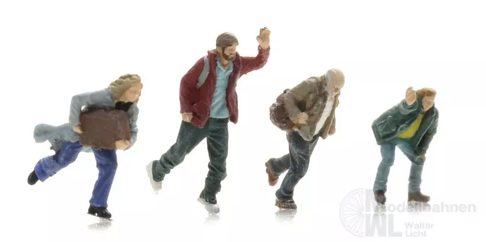 ARTITEC b.v. 5870119 - Reisende in Eile (4) Fertigmodell H0 1:87