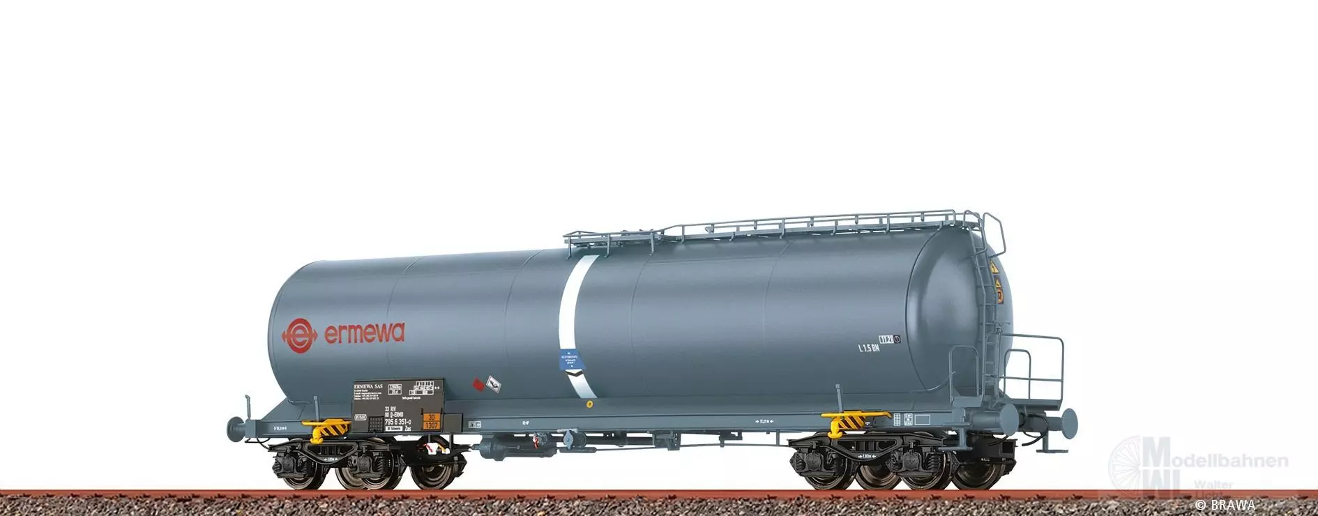 Brawa 50158 - Neubaukesselwagen Ermewa Ep.VI 4-achsig Zas H0/GL
