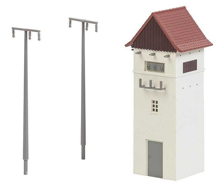 Faller 120241 - Trafohäuschen mit Strommasten H0 1:87