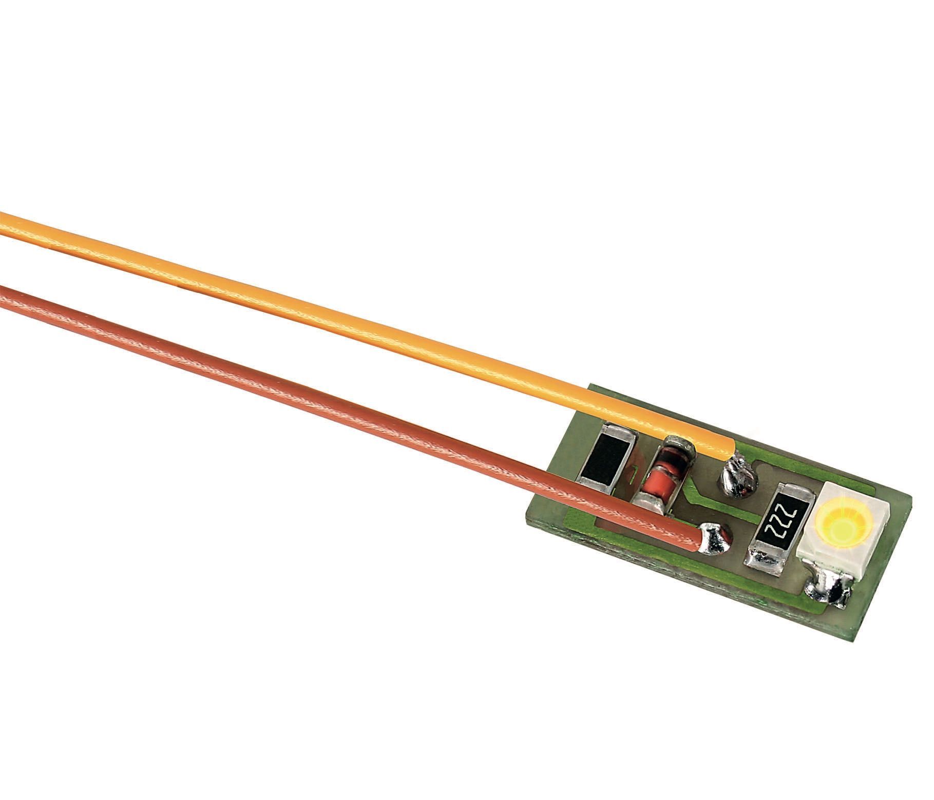 Viessmann 6007 - Hausbeleuchtung mit 1 LED gelb 10 Stück H0 1:87 (auch für TT 1:120)