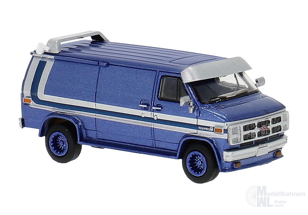 Brekina 18253 - GMC Vandura blau H0 1:87