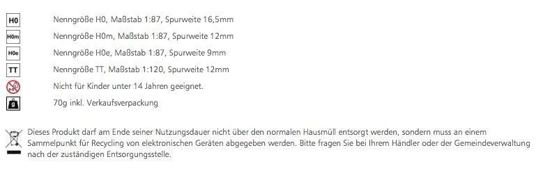 Tillig 66032 - Decoder mit Stecker NEM 6-pol Steckleiste