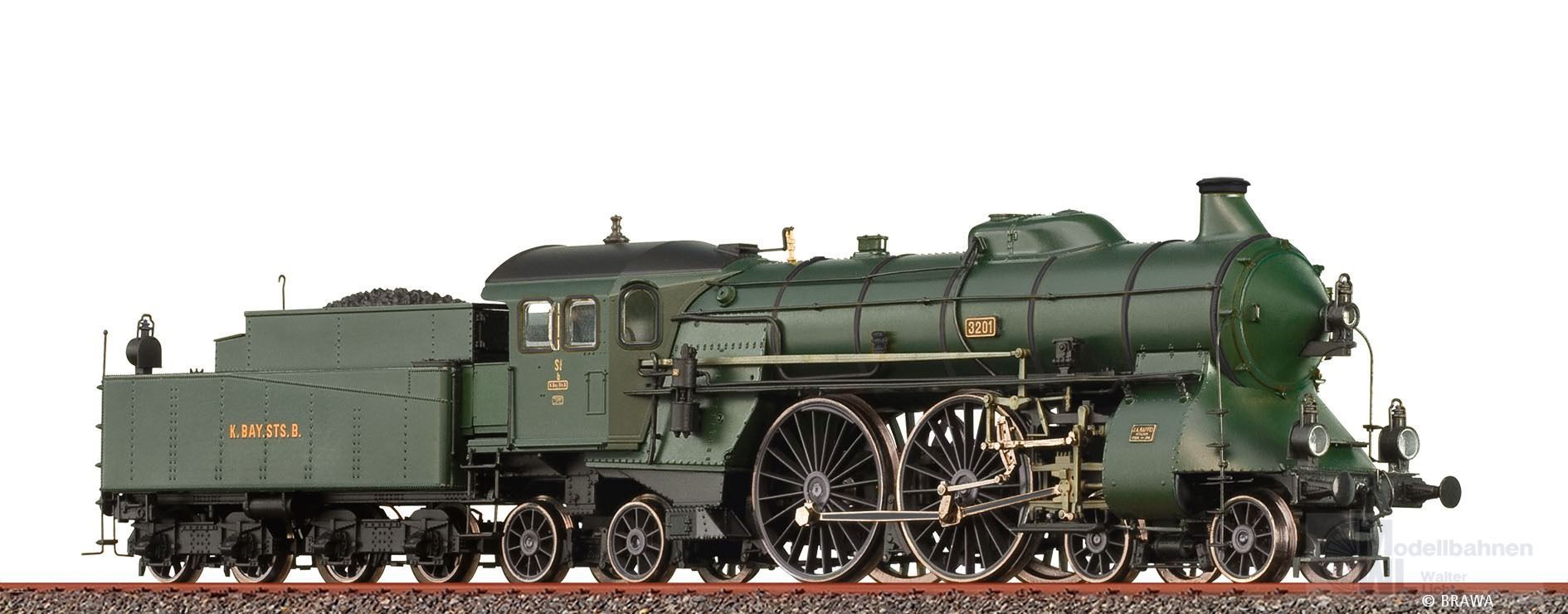 Brawa 70147 - Dampflok BR S2/6 K.Bay.Sts.B. 3201 Ep.I H0/WS Sound