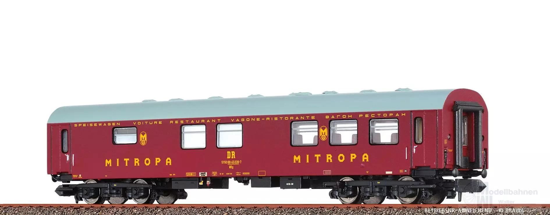 Brawa 65090 - Speisewagen WRge DR Ep.IV N 1:160