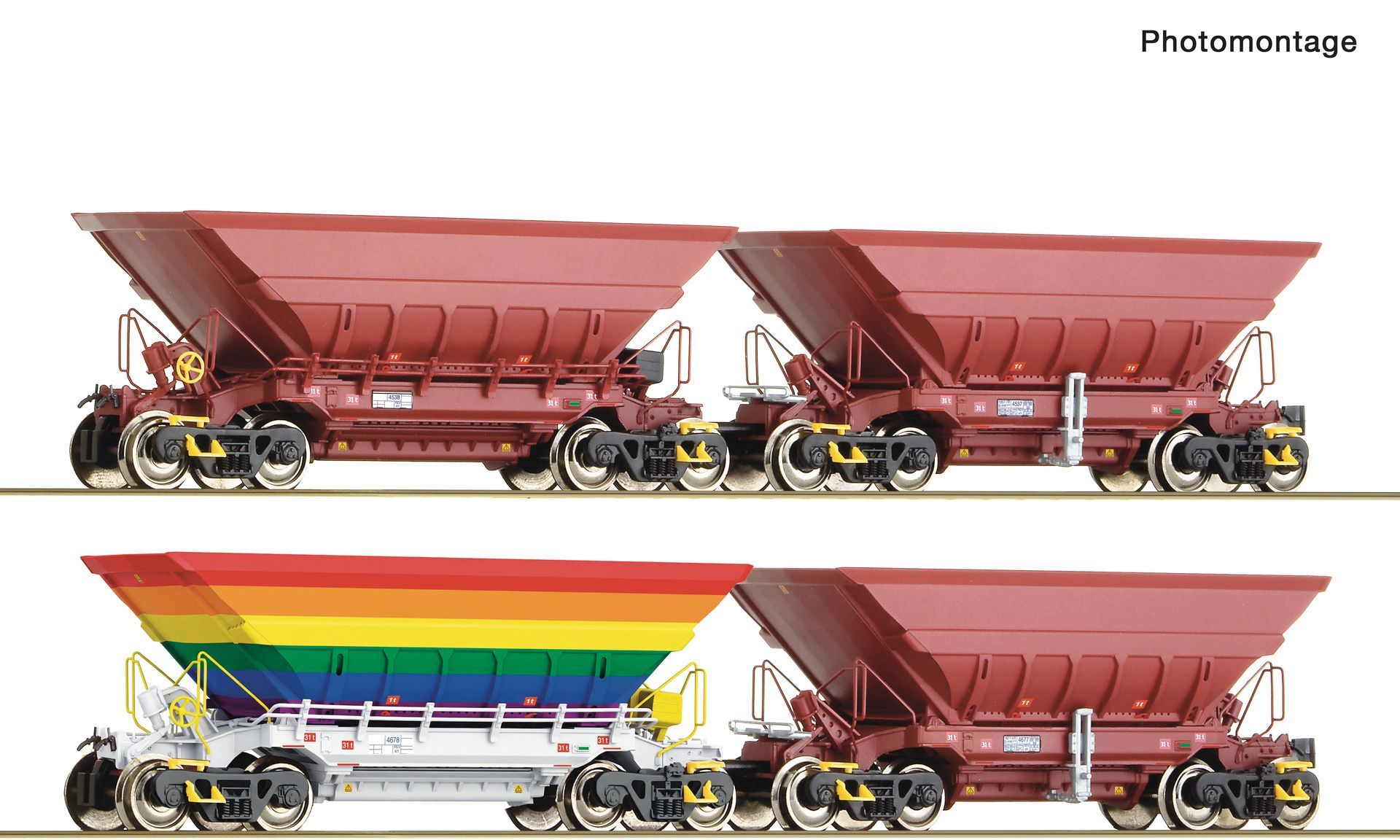Roco 6600385 - 4er Set Erzwagen LKAB #1