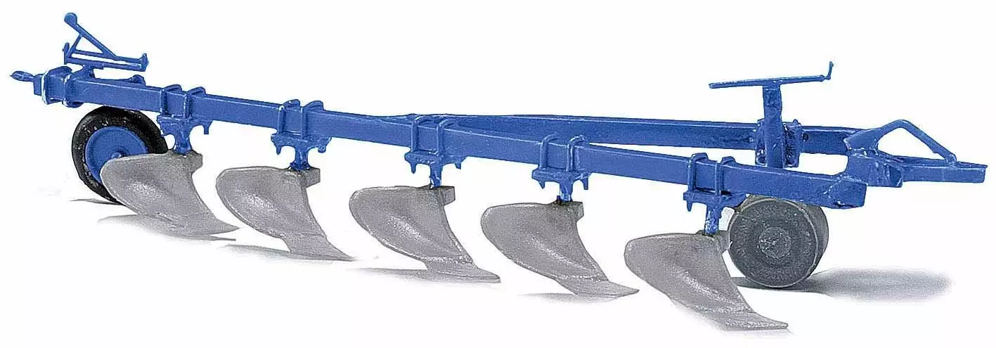 Busch 42851 - Aufsattel-Beetpflug B200 Blau H0 1:87