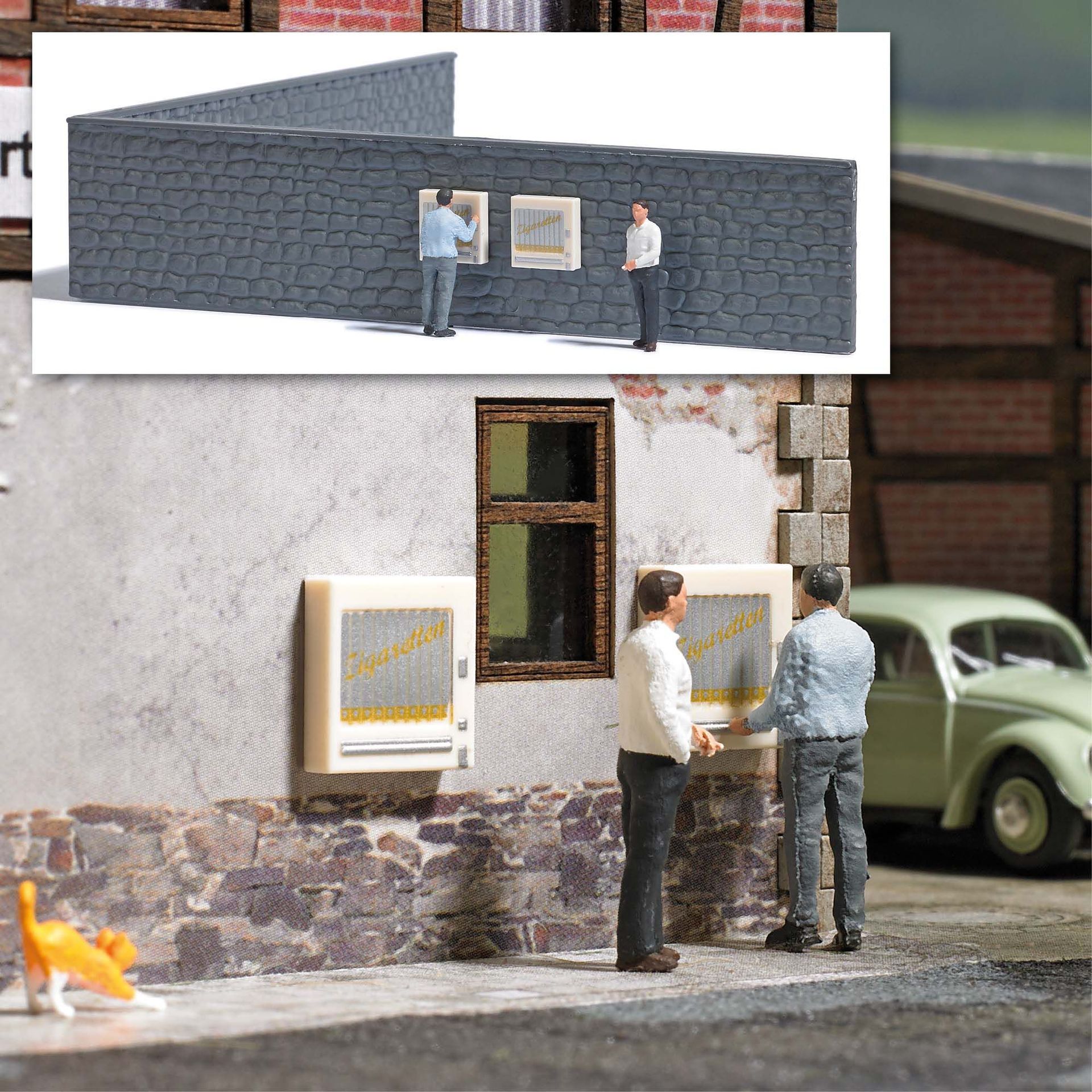 Busch 7919 - A-Set: Raucherecke H0 1:87
