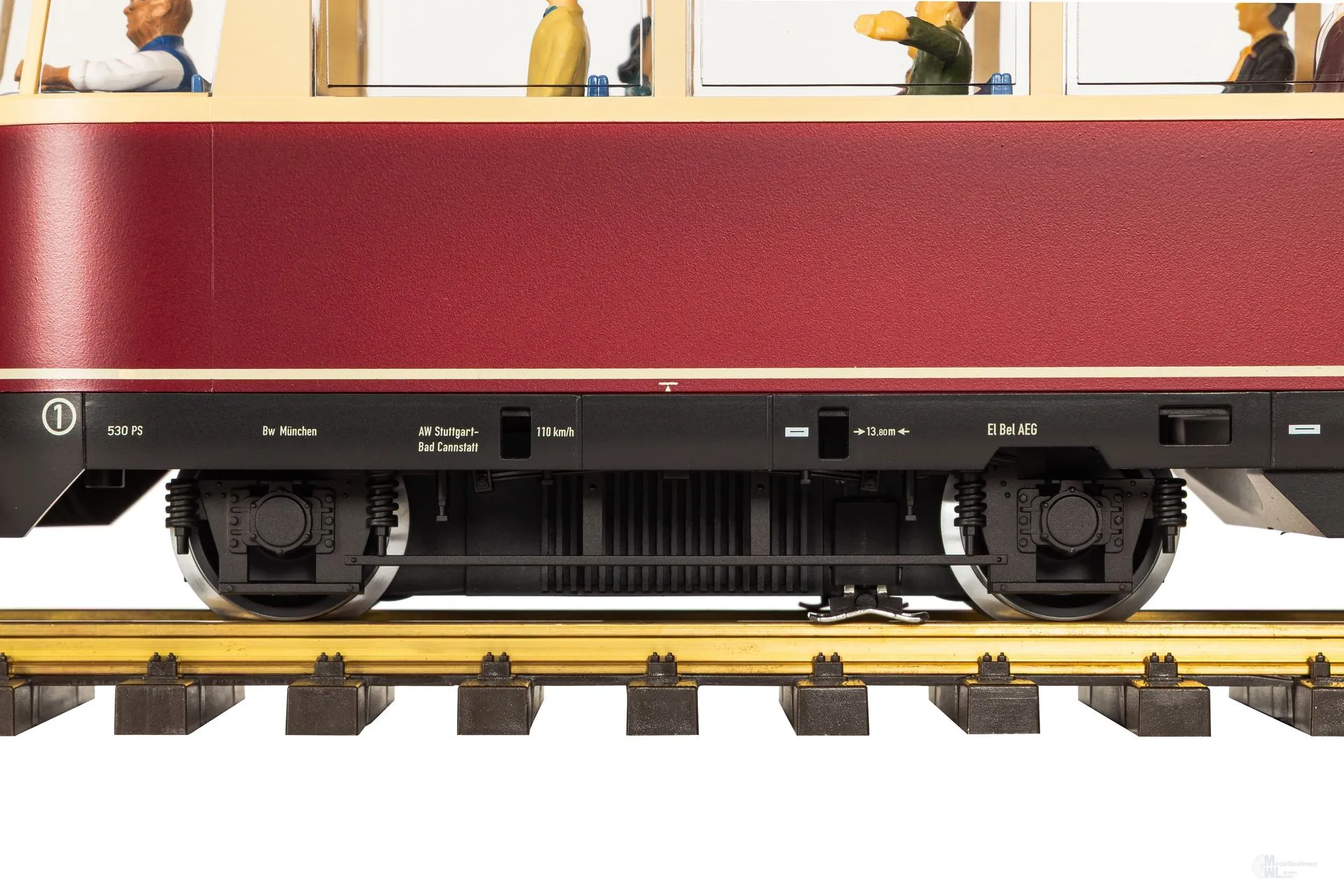 Piko 37332 - Triebzug Gläsener Zug DB Ep.III rot Spur G 1:22,5