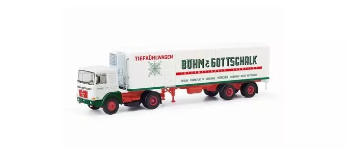 Herpa 87MBS026420 - MAN F8 Kühlkoffersattelzug Böhm&Gottschalk H0 1:87