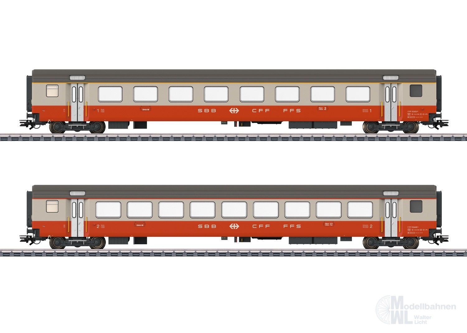 Märklin 42191 - Personenwagen-Set SBB Ep.IV 2.tlg. Swiss Express H0/WS Märklin 42191 - Personenwagen-Set SBB Ep.IV 2.tlg. Swiss Express H0/WS