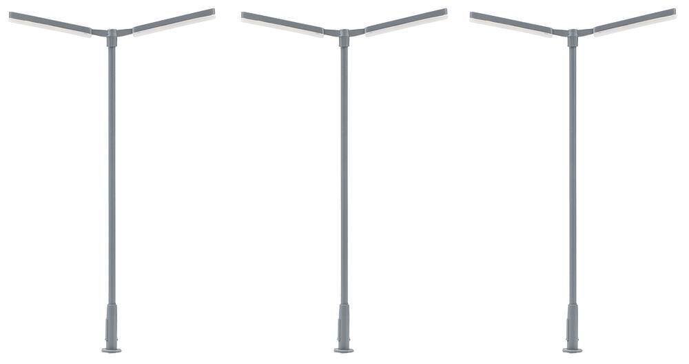 Faller 180122 - LED-Kreuzmastleuchte zweiarmig H0 1:87