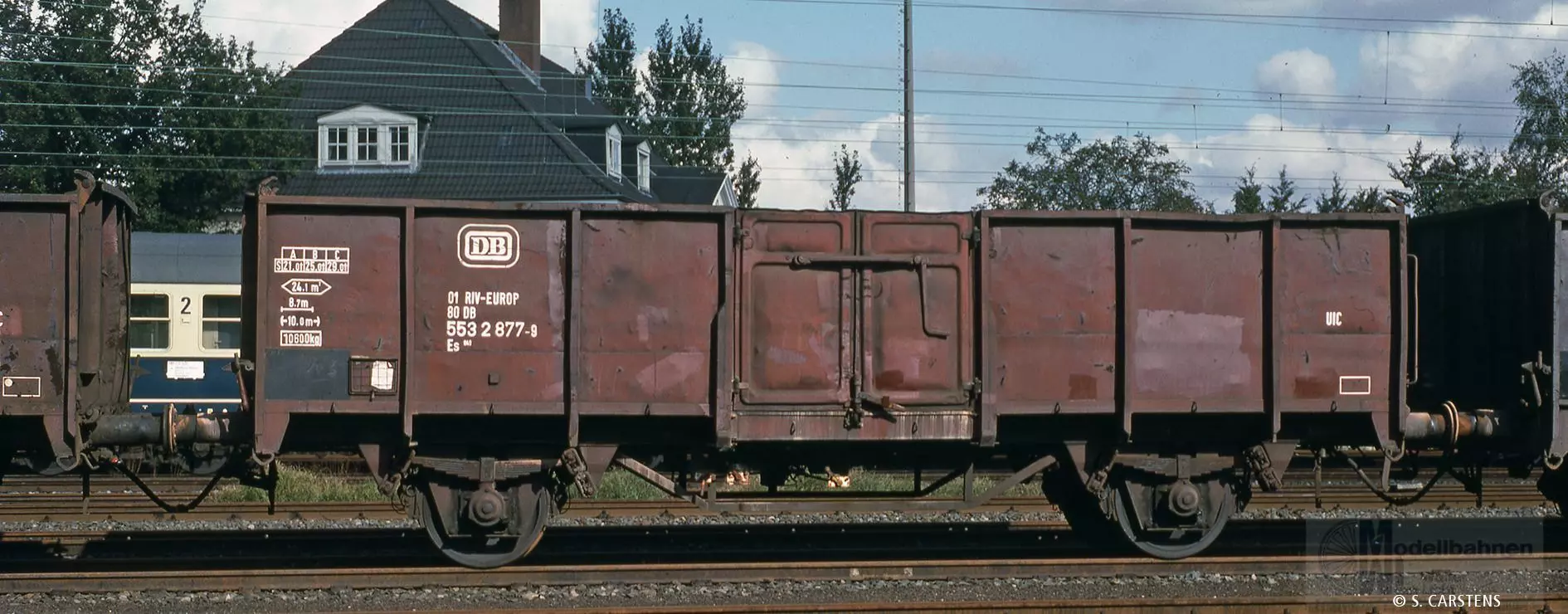 Brawa 50064 - Güterwagen offen DB Ep.IV Es045 01 80 553 2 877-9 H0/GL