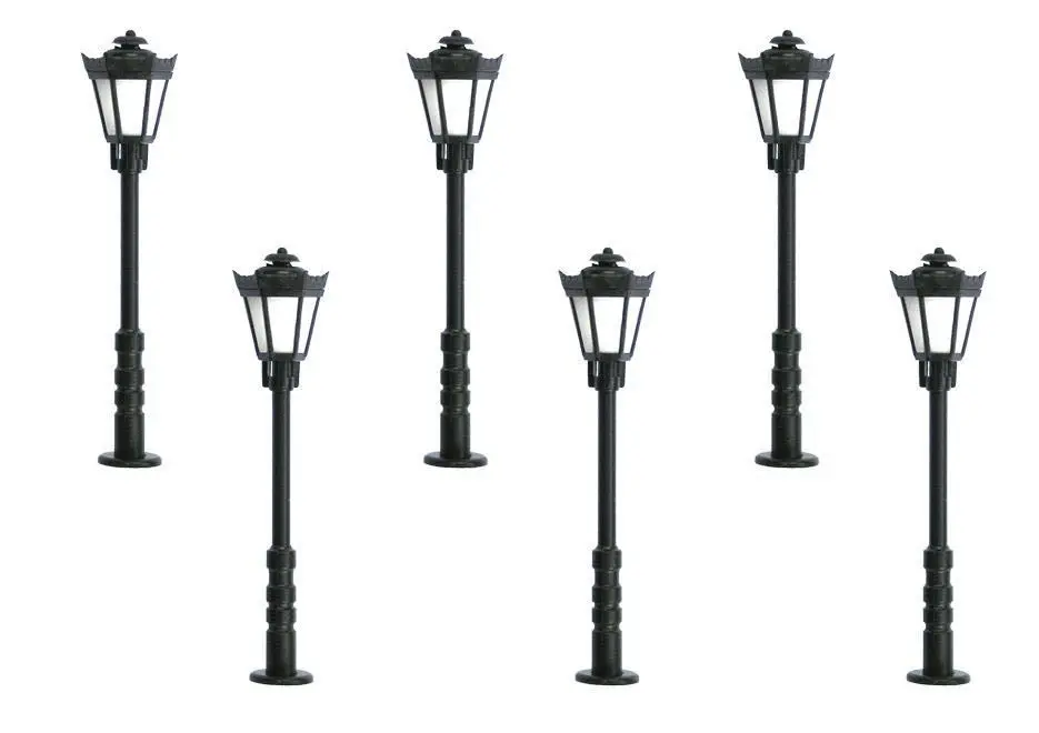 Viessmann 60706 - Parklaterne, LED warmweiß, 5+1 H0 1:87