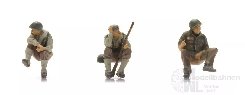 ARTITEC b.v. 5870120 - US Jeep crew (3) Fertigmodell H0 1:87