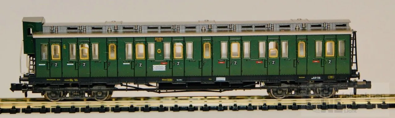 Fleischmann 8086 - FLEISCHMANN - Abteilwagen DRG Ep.II 3.Kl. Mit Bremserhaus N 1:160