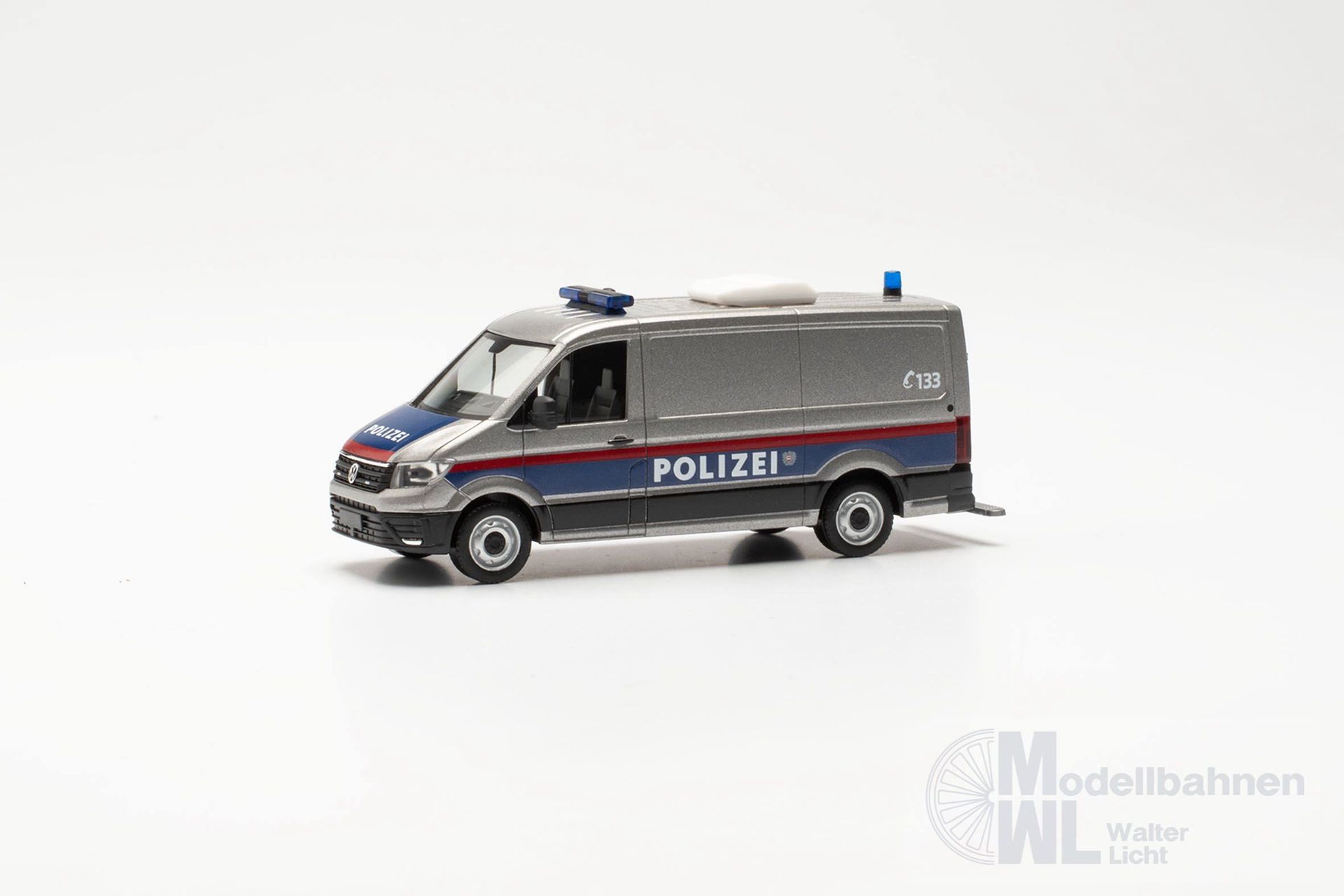 Herpa 097406 - VW Crafter Flachdach Polizei Österreich Gefangenetransport H0 1:87