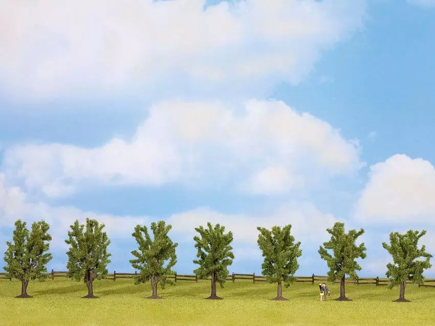 Noch 25088 - Laubbäume 7 Stück, ca. 8 cm hoch H0/TT/N/Z