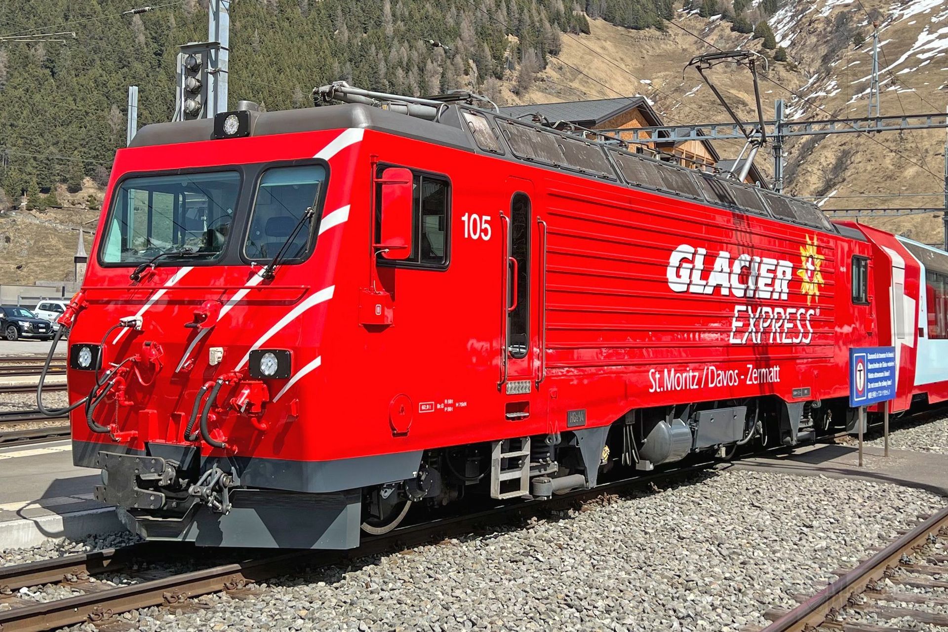 Bemo 1262275 - E-Lok HGe 4/4 II 105 MGB Ep.VI Glacier Express H0m