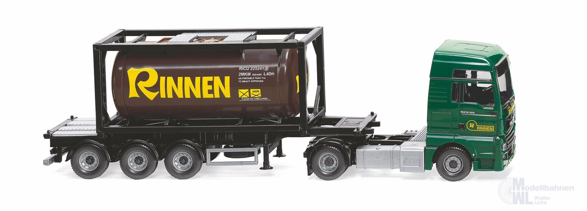 Wiking 053606 - MAN TGX Euro 6c Tankcontainersattelzug 20' Rinnen H0 1:87