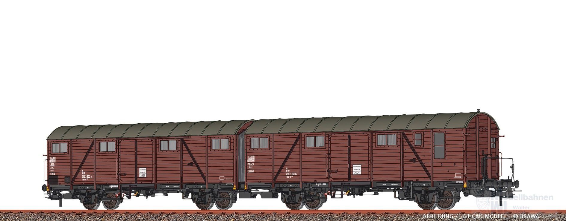 Brawa 51298 - Güterwageneinheit DB Ep.IV Hrs-vz332 H0/GL Brawa 51298 - Güterwageneinheit DB Ep.IV Hrs-vz332 H0/GL