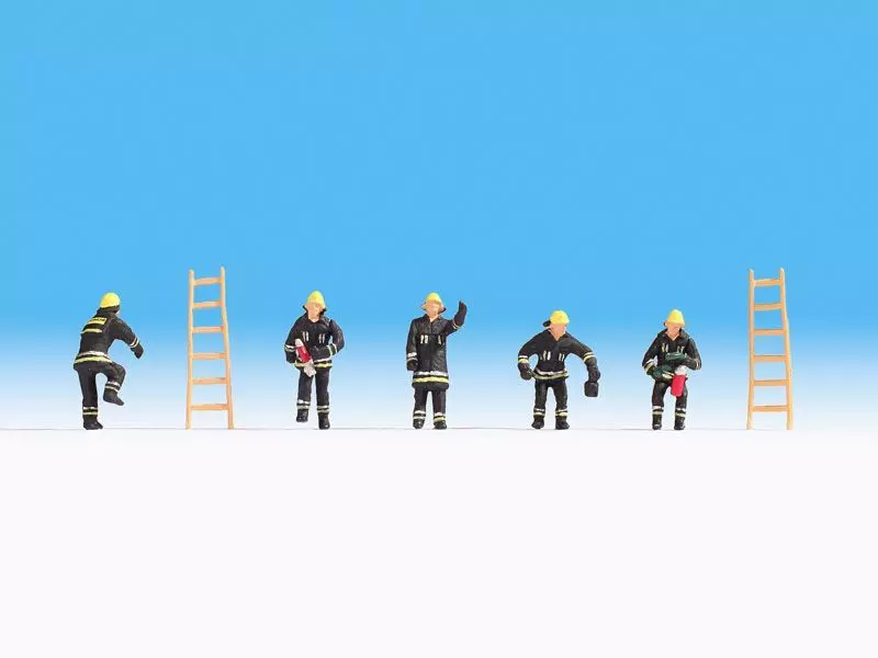 Noch 36021 - Feuerwehr (schwarze Schutzanzüge) N 1:160