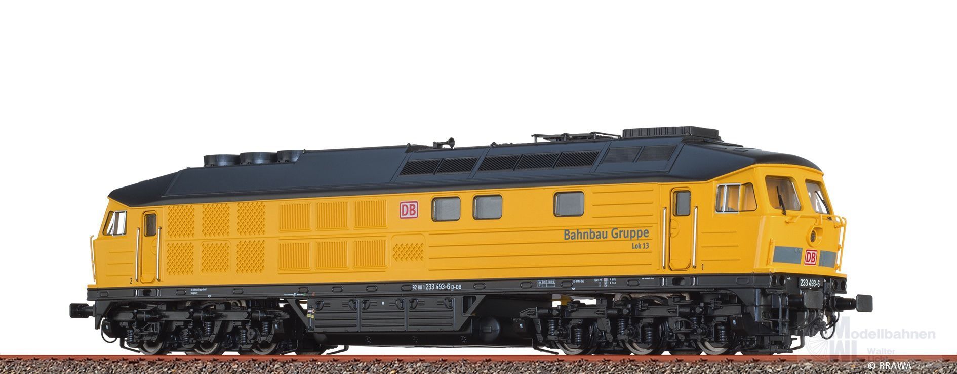 Brawa 61042 - Diesellok BR 233 DB Bahnbau Gruppe N 1:160
