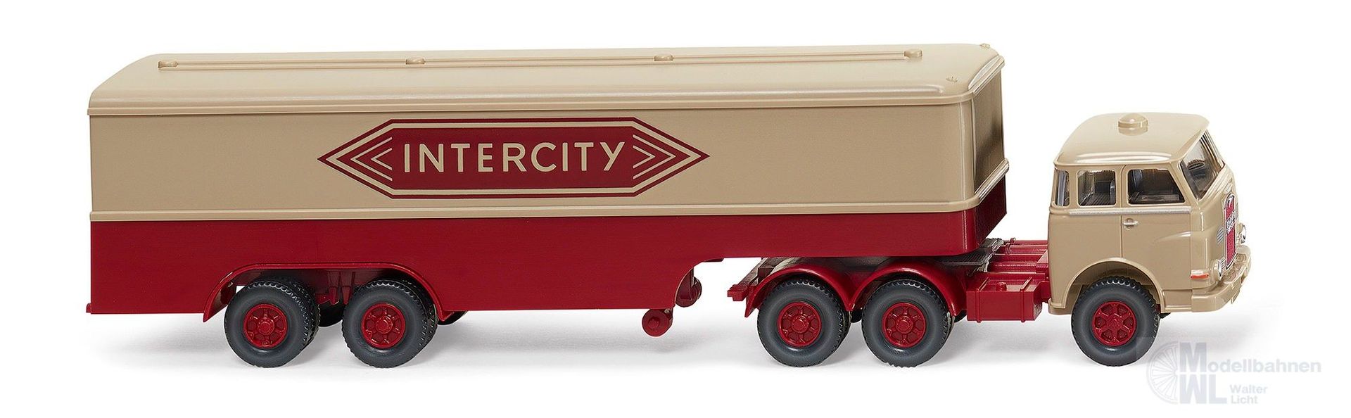Wiking 051325 - Koffersattelzug MAN Pausbacke neuer Kofferauflieger INTERCITY H0 1:87