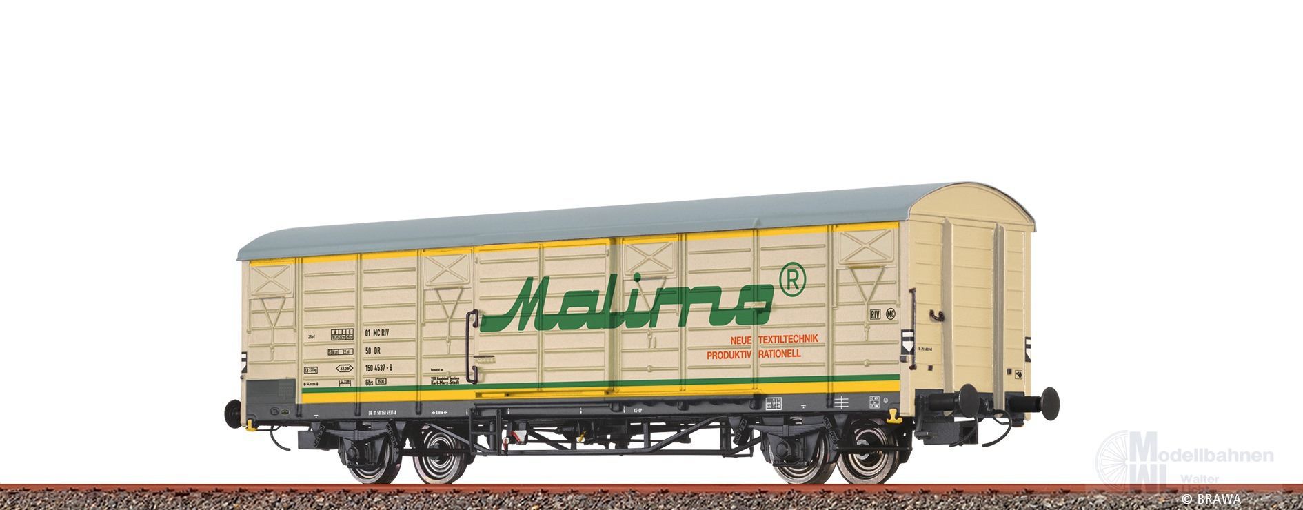 Brawa 49929 - Güterwagen ged. DR Ep.IV Gbs Malimo H0/GL