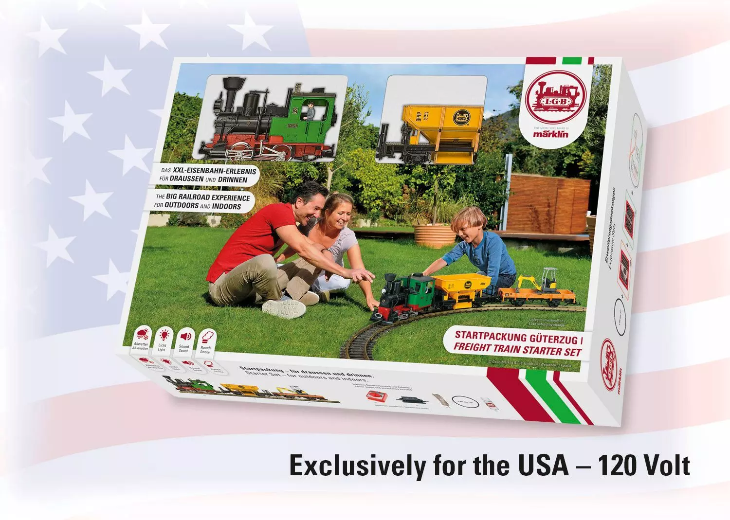 LGB 72403 - Güterzug Startset Set Sound 120V SPUR G 1:22,5