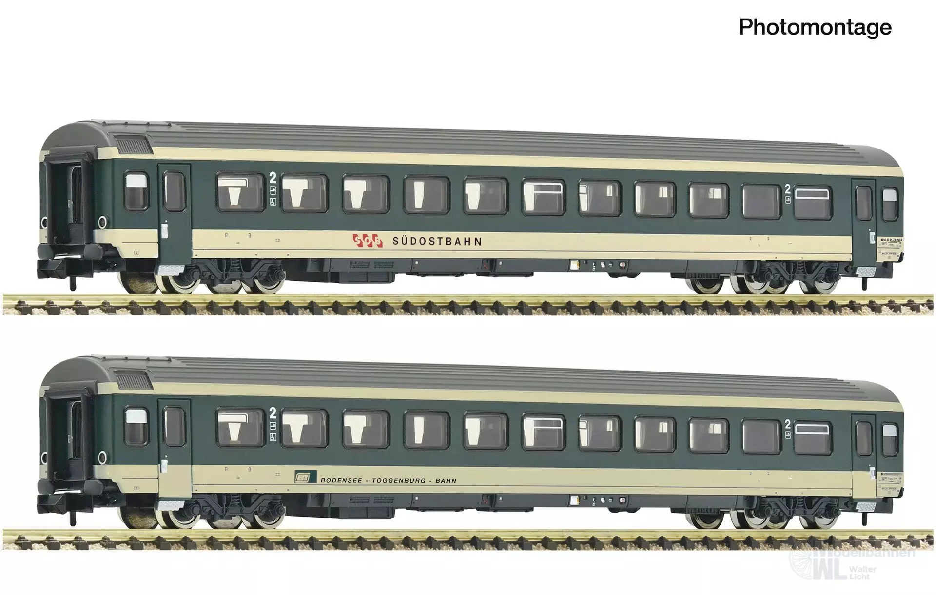 Fleischmann 6260095 - Personenwagen Set Voralpenexpress Ep.IV/V 2.tlg. Set 1 N 1:160