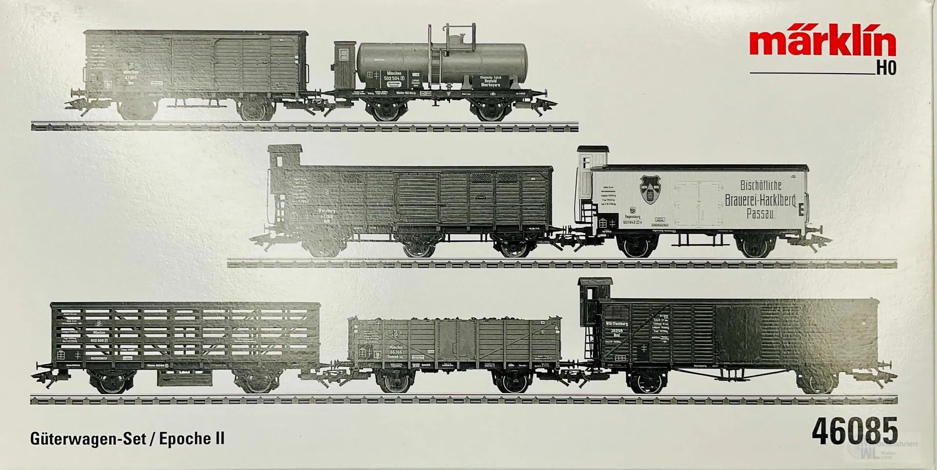 Märklin 46085 - MÄRKLIN - Güterwagen-Set DRG Verwaltung Bayern Ep.II 7.tlg. H0/WS